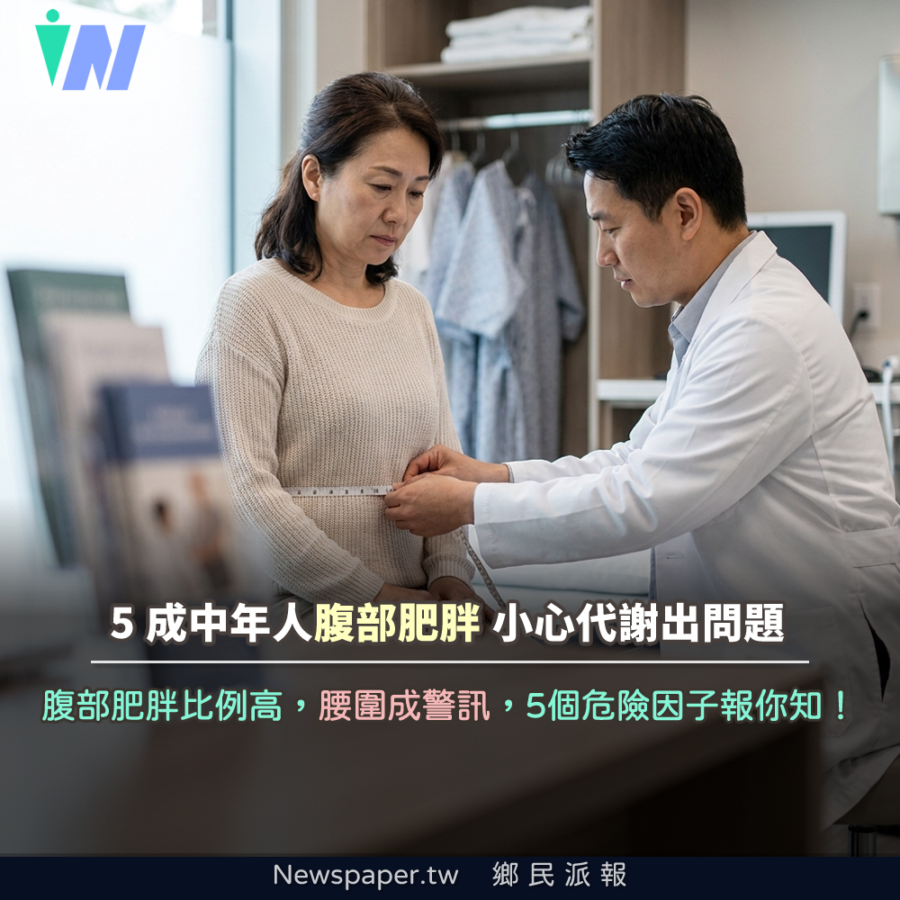 中年腰圍暗藏健康危機？近5成中年人腹部肥胖！掌握5大代謝症候群危險因子，國健署喊話30歲起量腰圍